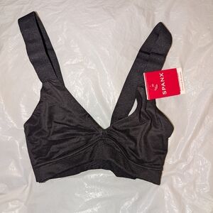 NEW Spanx Bra-llelujah Unlined Bralette Bra Wireless Stretch Black X-Small $48
